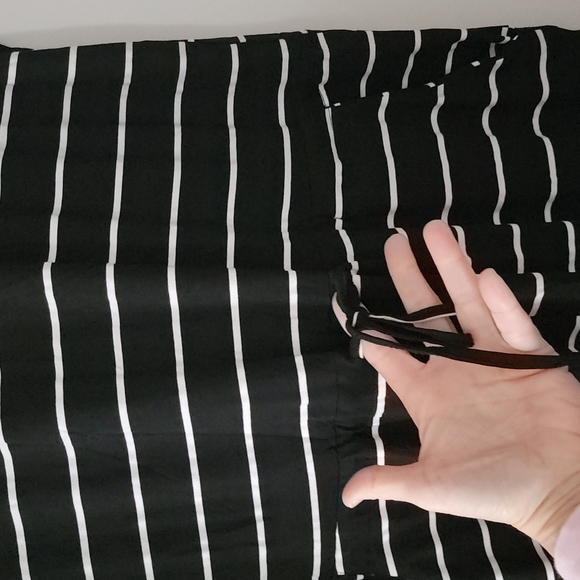 SOLD - NWT Black and White Striped Jumpsuit - Picture 3 of 7